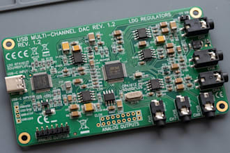 design custom embedded audio pcb layout schemat kicad asio usb multi channel dac