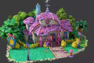 sculpt printable house,furniture and terrain,character statue model,3d printing