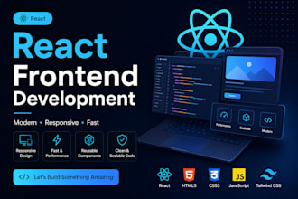build a responsive react js frontend website or web app