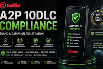set up twilio a2p 10dlc brand registration and campaign compliance service