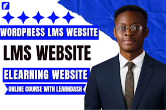 build elearning website or wordpress lms website, online course with learndash