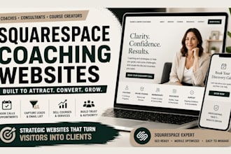 design squarespace website for coach, consultant course creator, speaker trainer