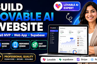 build lovable ai website, lovable dev, saas mvp, web app and supabase