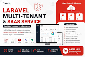 build a laravel saas or multi tenant web application for your business