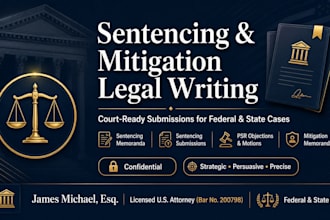 write expert criminal sentencing and legal documents