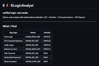audit python code for security vulnerabilities and complexity