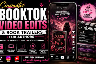 edit cinematic booktok videos to promote your book