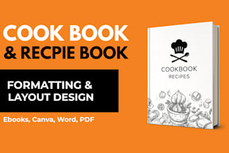 do cookbook formatting for your recipie book or ebook