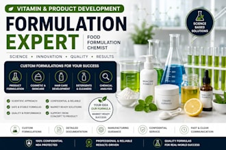 do vitamin and product development formulation, food formulation chemist