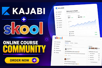 setup kajabi website kajabi online course skool online community kajabi expert