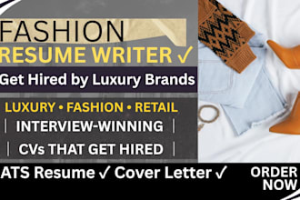 write and optimize your fashion industry resume, CV, and cover letter