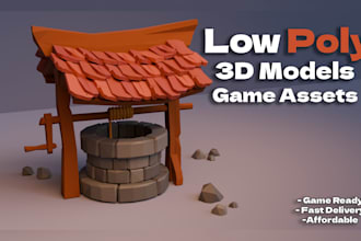 create stylized low poly environment assets