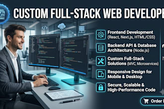 do custom website development, frontend backend developer, full stack developer