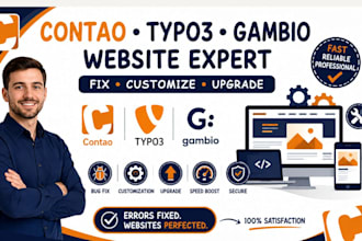 customize contao typo3 gambio cms errors bug fix german website migration seo