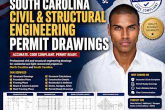 donorth carolina and south carolina civil structural engineering permit drawings