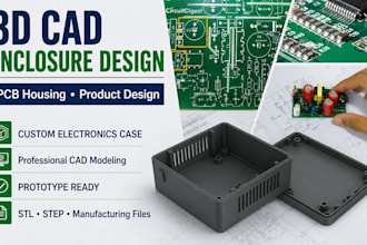 design 3d enclosure for pcb electronic and product prototype