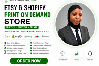 shopify print on demand store, etsy shopify print on demand, printify printful