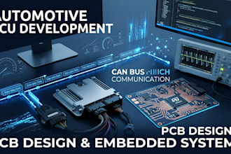 develop automotive ecu, can bus communication and pcb design