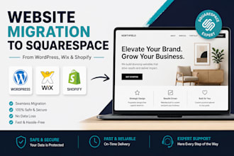 migrate wordpress, wix, shopify to squarespace