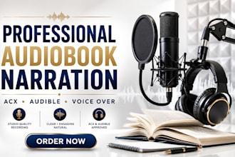professionally narrate your audiobook for acx audible and voice over