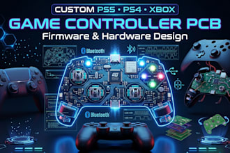 design custom ps5 ps4 xbox game controller pcb and firmware