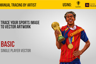 manually trace your sports image to vector artwork