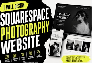 design squarespace photography portfolio artist website art photographer website