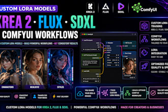 build custom comfyui workflows for flux, krea 2, sdxl and ai image generation