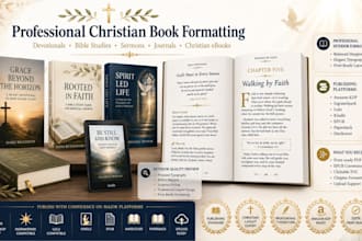 format your christian book, scripture layout, and devotional for amazon kdp