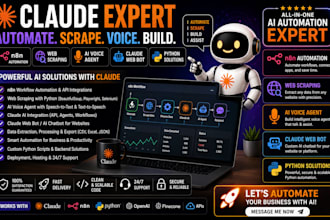claude expert n8n automation web scraping ai voice agent claude web bot python
