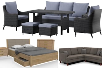 create 3d mesh furniture set for second life, low li full perm imvu second life
