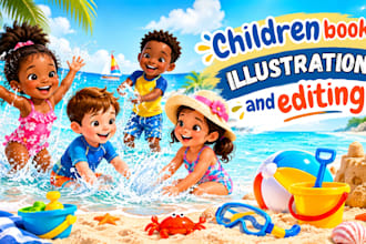edit and illustrate children story book children book illustration and editing