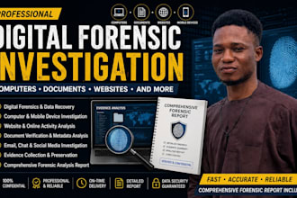 do digital forensic investigation, log analysis for computer, documents, report