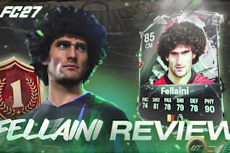 design catchy sports youtube thumbnail for fc27