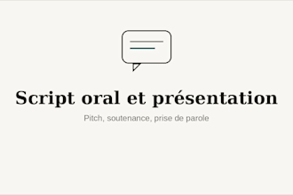 write a clear, structured script for your pitch, presentation or speech