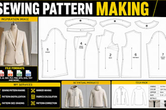 sewing pattern digital sew pattern sewing pattern maker for your clothing brand
