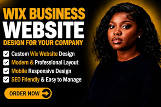 design a custom wix business website for your company