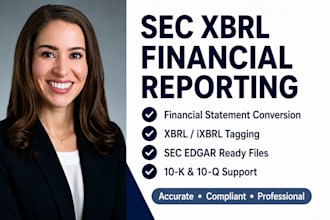 convert audited financial statements into xbrl for sec filing