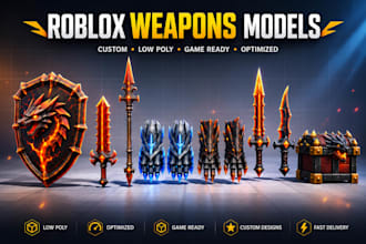 create custom roblox weapon models