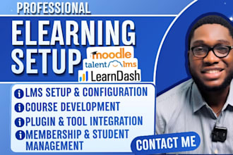 do elearning course development on talentlms, learndash moodle and wordpress lms