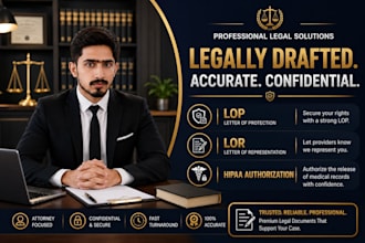 draft letter of protection, lor and hippa authorization