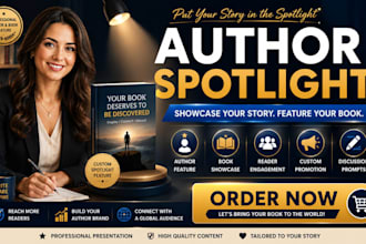 create an author spotlight to promote and showcase your ebook