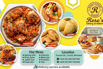 design food menu, restaurant menu, digital menu
