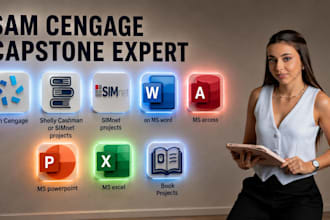 do your sam cengage, capstone, simnet projects in ms access, word, ppt