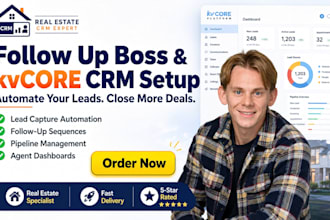 set up follow up boss or kvcore CRM for real estate agents and brokerages