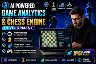 develop ai powered game analytics chess engine and game bot