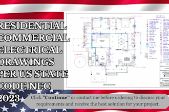 design residential commercial electrical drawings per US state code nec 2023