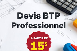 professional devis btp, boq and construction cost estimate