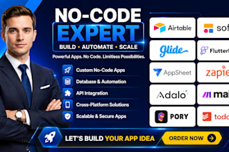 build no code apps using airtable glide app appsheet adalo pory miro flutterflow