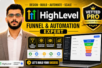 create gohighlevel website, funnel and ghl automation